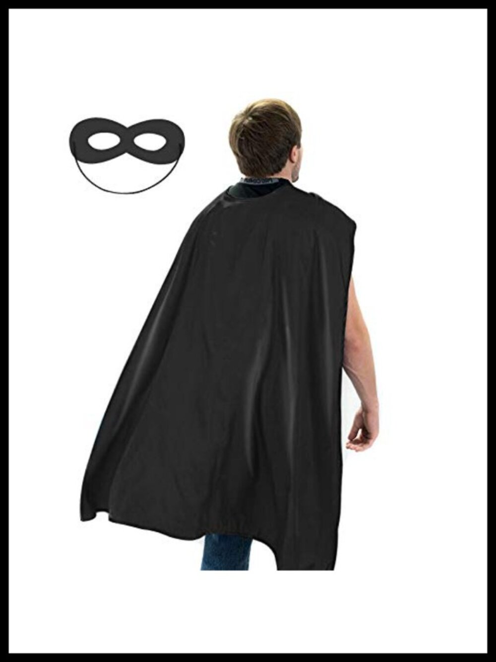 Adult Superhero Cape and Mask Set Satin Felt Halloween Costume